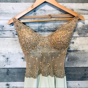 Multi Colored, Sheer Sequence Formal Dress